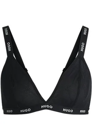 HUGO BOSS Triangel-BH aus charakteristischer Spitze mit Logo-Details