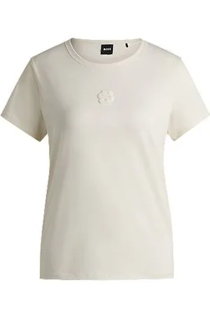HUGO BOSS T-Shirt aus merzerisierter Baumwolle mit Double-B-Monogramm