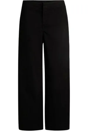 HUGO BOSS Culotte aus elastischem Baumwoll-Twill mit geradem Beinverlauf