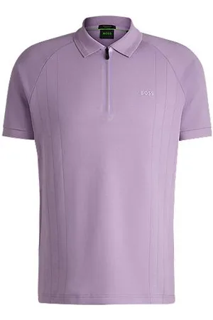 HUGO BOSS Poloshirt aus Baumwoll-Mix mit Stretch-Gewebe und Nadelzugstreifen