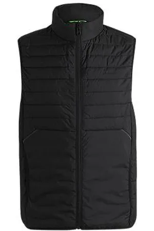 HUGO BOSS Wasserabweisende Weste mit tonalem Logo