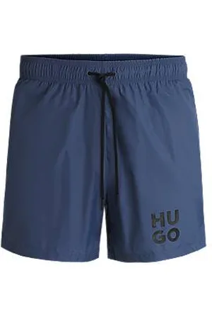 HUGO BOSS Badeshorts mit durchgehendem Innenfutter und Stack-Logo