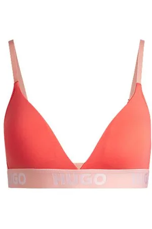 HUGO BOSS Triangel-BH aus Stretch-Baumwolle mit Logo-Band