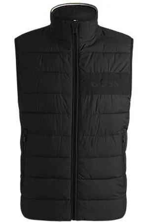 HUGO BOSS Wasserabweisende Weste mit tonalem Logo