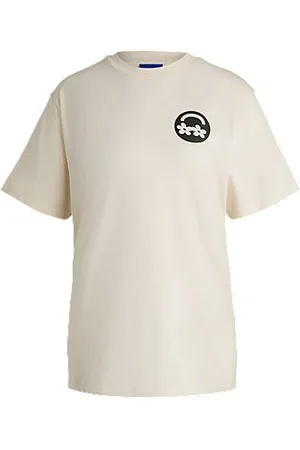 HUGO BOSS Relaxed-Fit T-Shirt aus Baumwoll-Jersey mit saisonalem Print