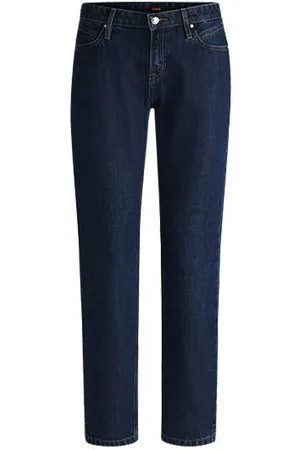 HUGO BOSS Blaue Slim-Fit Jeans aus Denim mit Rinse-Waschung