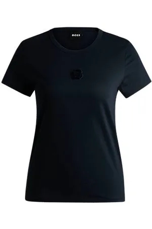 HUGO BOSS T-Shirt aus merzerisierter Baumwolle mit Double-B-Monogramm