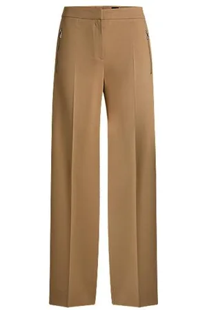 HUGO BOSS Regular-Fit Hose aus Stretch-Gewebe mit Reißverschlusstaschen