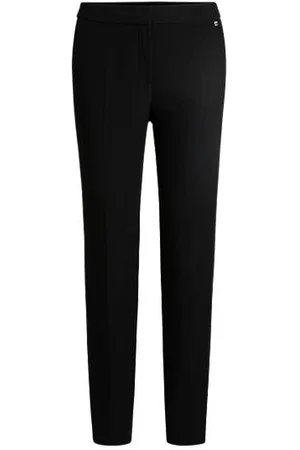 HUGO BOSS Slim-Fit Hose aus Stretch-Gewebe mit Logo-Niete