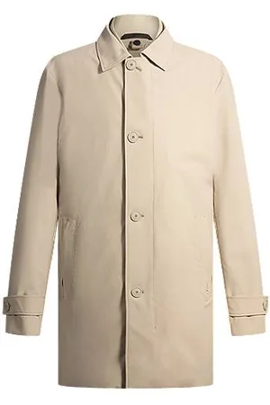 HUGO BOSS Ideal fürs Reisen: elastischer Regular-Fit Mantel mit herausnehmbarer Innenweste