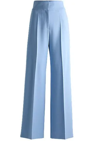 HUGO BOSS Regular-Fit Hose mit hohem Bund und ausgestelltem Bein