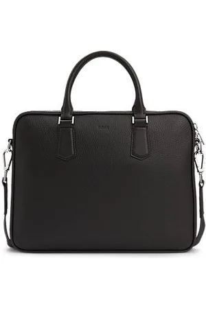HUGO BOSS Aktentasche aus italienischem Leder mit charakteristischen Details