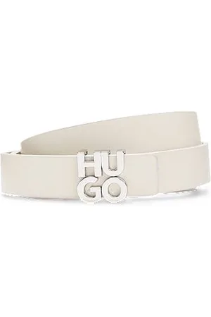HUGO BOSS Gürtel aus italienischem Leder mit Stack-Logo-Schließe