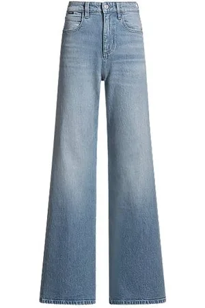 HUGO BOSS Regular-Fit Jeans aus blauem, komfortablem Stretch-Denim