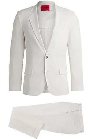 HUGO BOSS Slim-Fit Anzug aus Seersucker