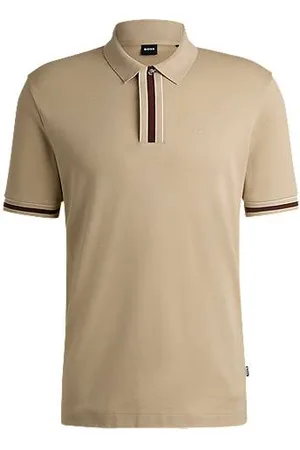 HUGO BOSS Poloshirt aus Interlock-Baumwolle mit Kontrast-Details