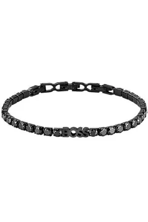HUGO BOSS Tennisarmband mit schwarzen Kristallen