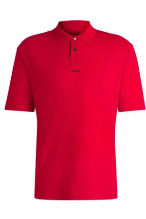 HUGO BOSS Poloshirt aus Baumwoll-Piqué mit Logo-Print