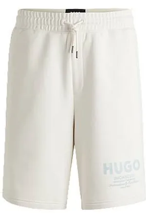 HUGO BOSS Loose-Fit Shorts aus Baumwoll-Terry mit Logo-Print