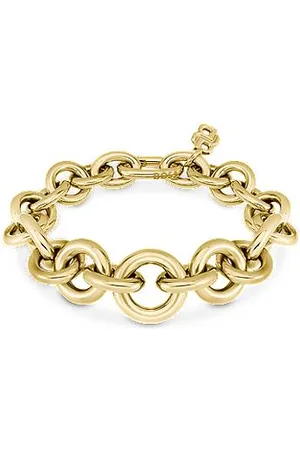 HUGO BOSS Goldfarbenes Armband mit runden und ovalen Gliedern