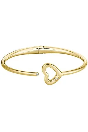 HUGO BOSS Goldfarbener Armreif mit Herz-Detail