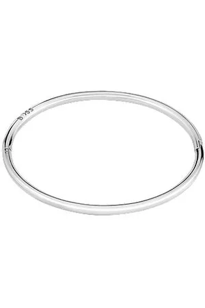 HUGO BOSS Silberfarbener Armreif mit Logo-Detail