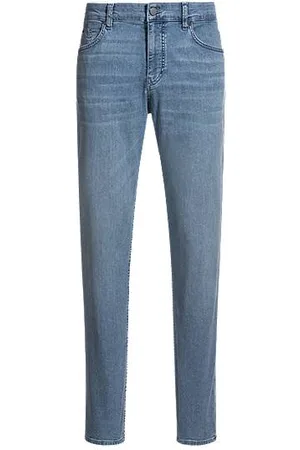 HUGO BOSS Maine Regular-Fit Jeans aus blauem Stretch-Denim