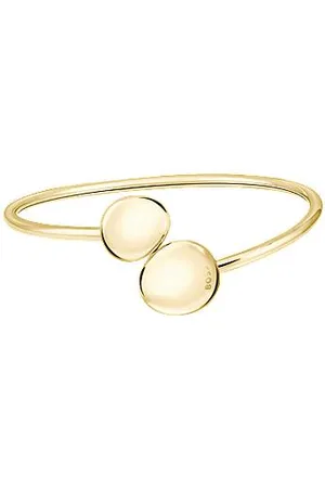 HUGO BOSS Goldfarbener Armreif mit kieselförmigen Enden