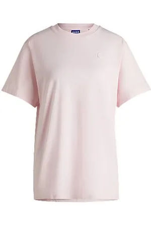 HUGO BOSS T-Shirt aus Baumwoll-Jersey mit Logo-Aufnäher