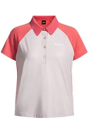 HUGO BOSS Poloshirt im Colour-Block-Design mit Logo-Detail