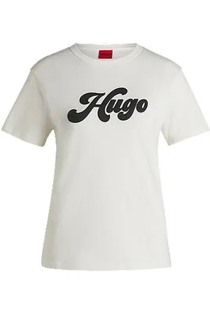HUGO BOSS T-Shirt aus Baumwoll-Jersey mit Retro-Logo