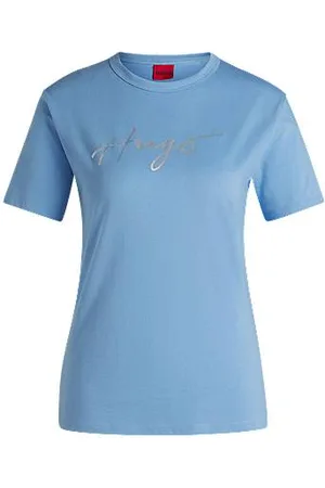 HUGO BOSS T-Shirt aus reiner Baumwolle mit Rundhalsausschnitt und saisonalem Print