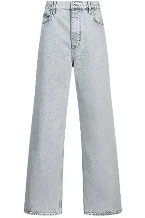 HUGO BOSS Jeans aus Stone-washed-Denim mit weitem Beinverlauf