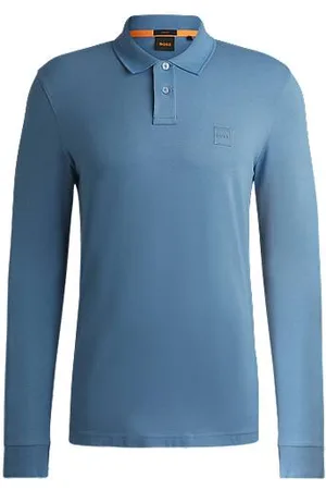 HUGO BOSS Slim-Fit Poloshirt aus Stretch-Baumwolle mit Logo-Aufnäher