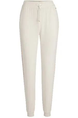 HUGO BOSS Jogginghose aus einem Material-Mix mit Modal und Seide sowie Monogramm-Detail