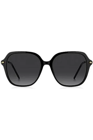 HUGO BOSS Sonnenbrille aus schwarzem Acetat mit Metallbügeln