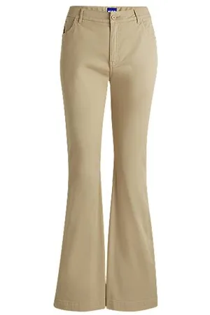 HUGO BOSS Hose aus Stretch-Baumwolle mit ausgestelltem Bein