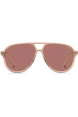 HUGO BOSS Sonnenbrille aus Acetat in Rosa mit Doppelsteg