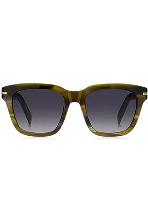HUGO BOSS Sonnenbrille aus gemustertem Acetat mit goldfarbenen Details