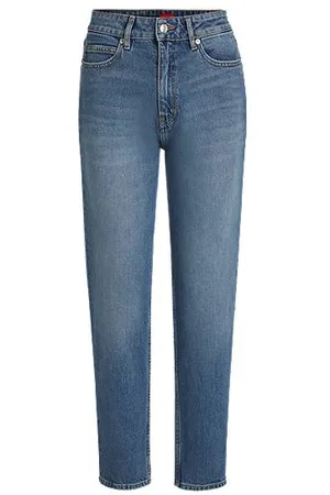 HUGO BOSS Mom-Fit Jeans aus bequemem, blauem Stretch-Denim