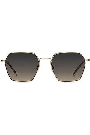 HUGO BOSS Sonnenbrille aus Stahl mit Doppelsteg