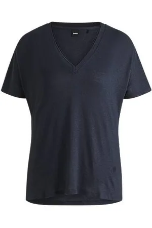 HUGO BOSS T-Shirt mit V-Ausschnitt und Double-B-Monogramm