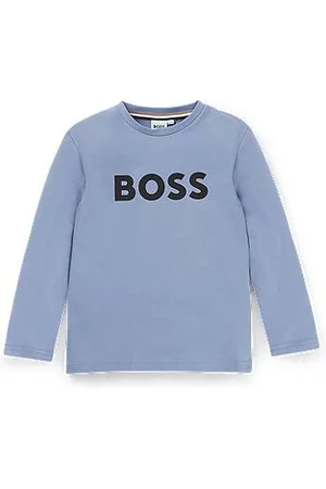HUGO BOSS Kids-Longsleeve aus Baumwolle mit Logo-Print
