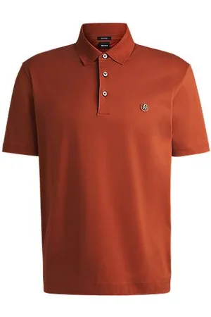 HUGO BOSS Poloshirt aus merzerisierter Baumwolle mit Double-B-Monogramm