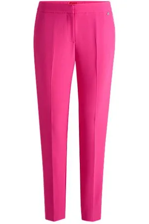 HUGO BOSS Slim-Fit Hose aus Stretch-Gewebe mit Logo-Niete