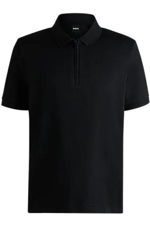 HUGO BOSS Poloshirt aus Baumwoll-Mix mit Seersucker-Struktur