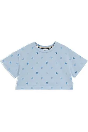 HUGO BOSS Kids-T-Shirt aus Stretch-Baumwolle mit Double-B-Monogrammen