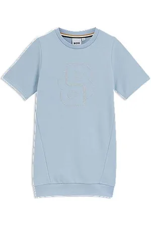 HUGO BOSS Kids-Pulloverkleid mit gesticktem Double-B-Monogramm