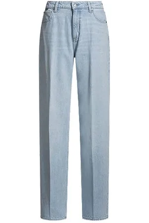 HUGO BOSS Blaue Boyfriend-Fit Jeans aus festem Denim