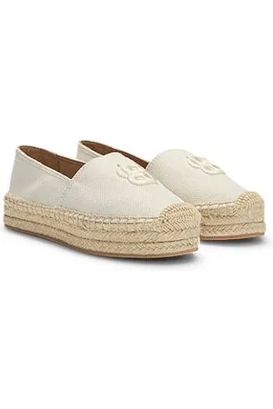 HUGO BOSS Espadrilles mit aufgesticktem Double-B-Monogramm